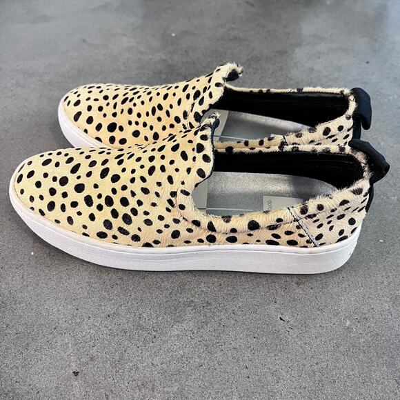 Dolce Vita Leopard Calf hair print Tag slip on sneaker womens size 6 NEW - Picture 5 of 9